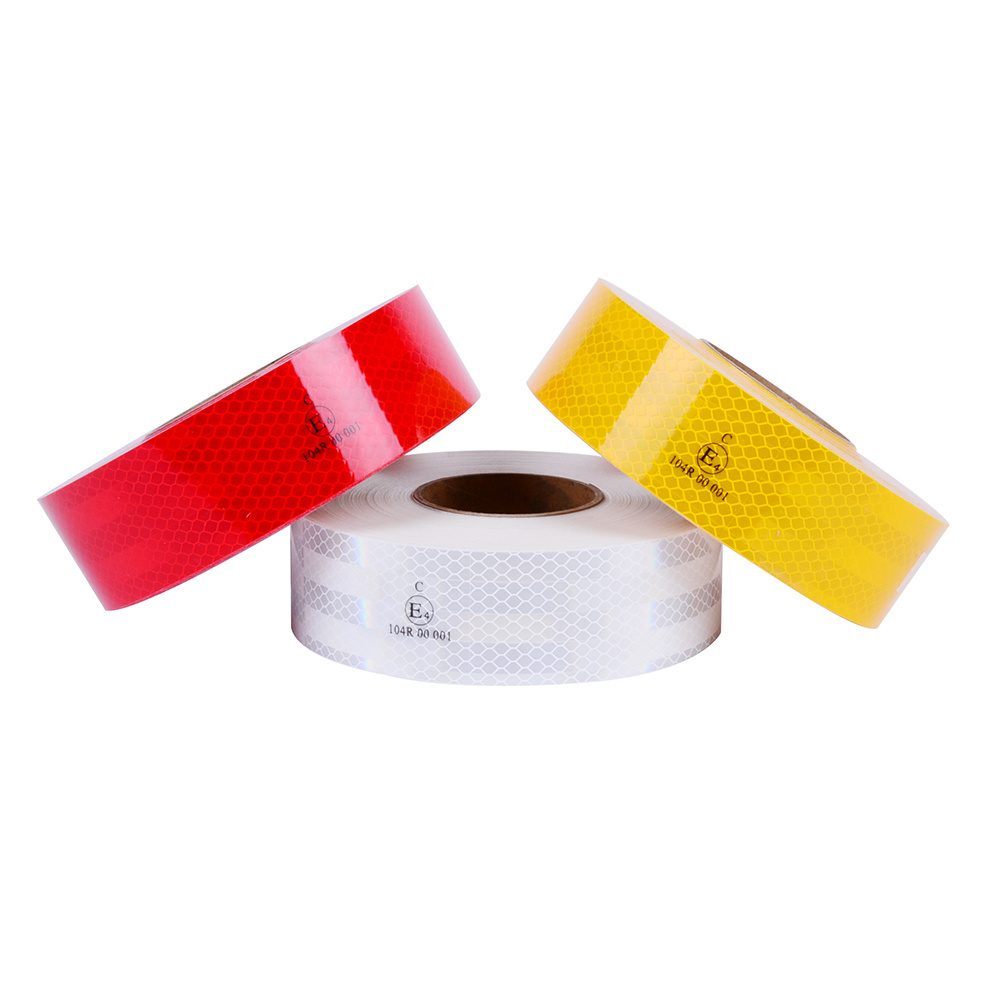 Factory price ECE 104R Self Adhesive Reflective Conspicuity Sticker Tape Reflect E Mark Reflective Material for Trucks