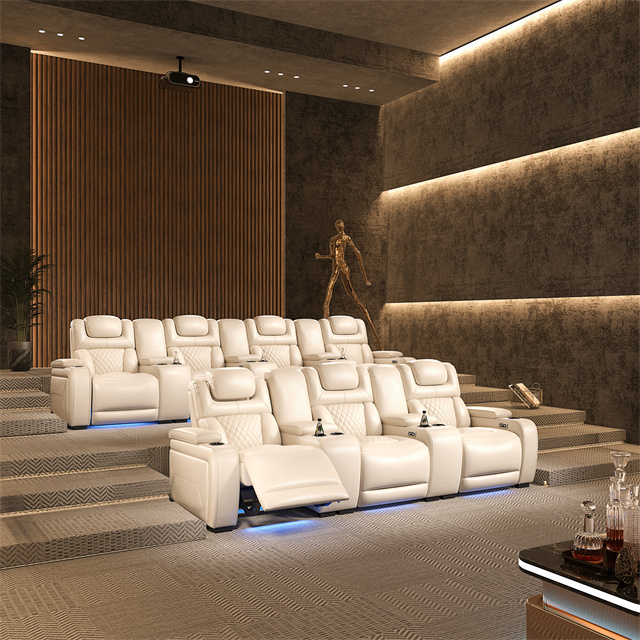 Work produces home cinema recliner Cinema feature sofa chair Deluxe with electric headrest and electric pedal