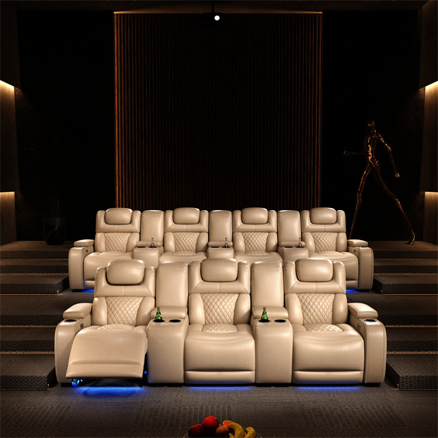 Work produces home cinema recliner Cinema feature sofa chair Deluxe with electric headrest and electric pedal