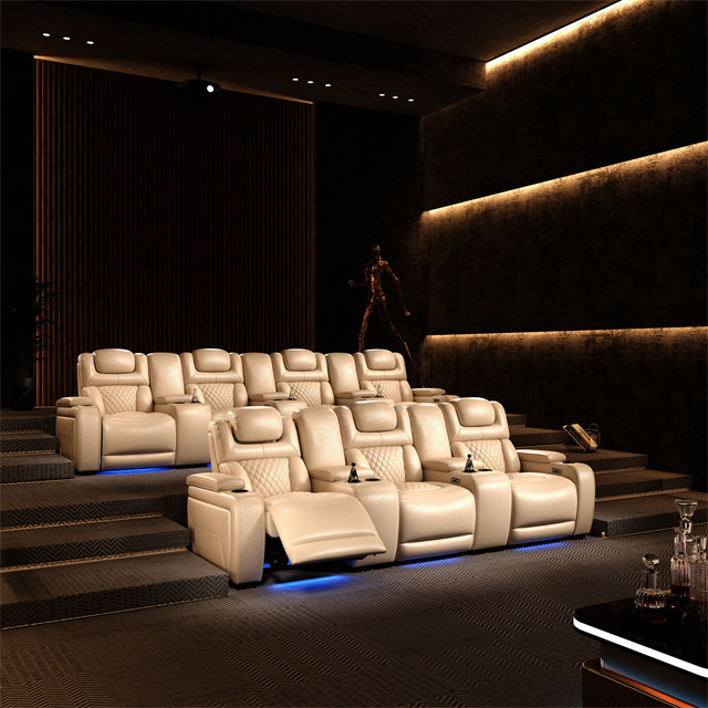 Work produces home cinema recliner Cinema feature sofa chair Deluxe with electric headrest and electric pedal