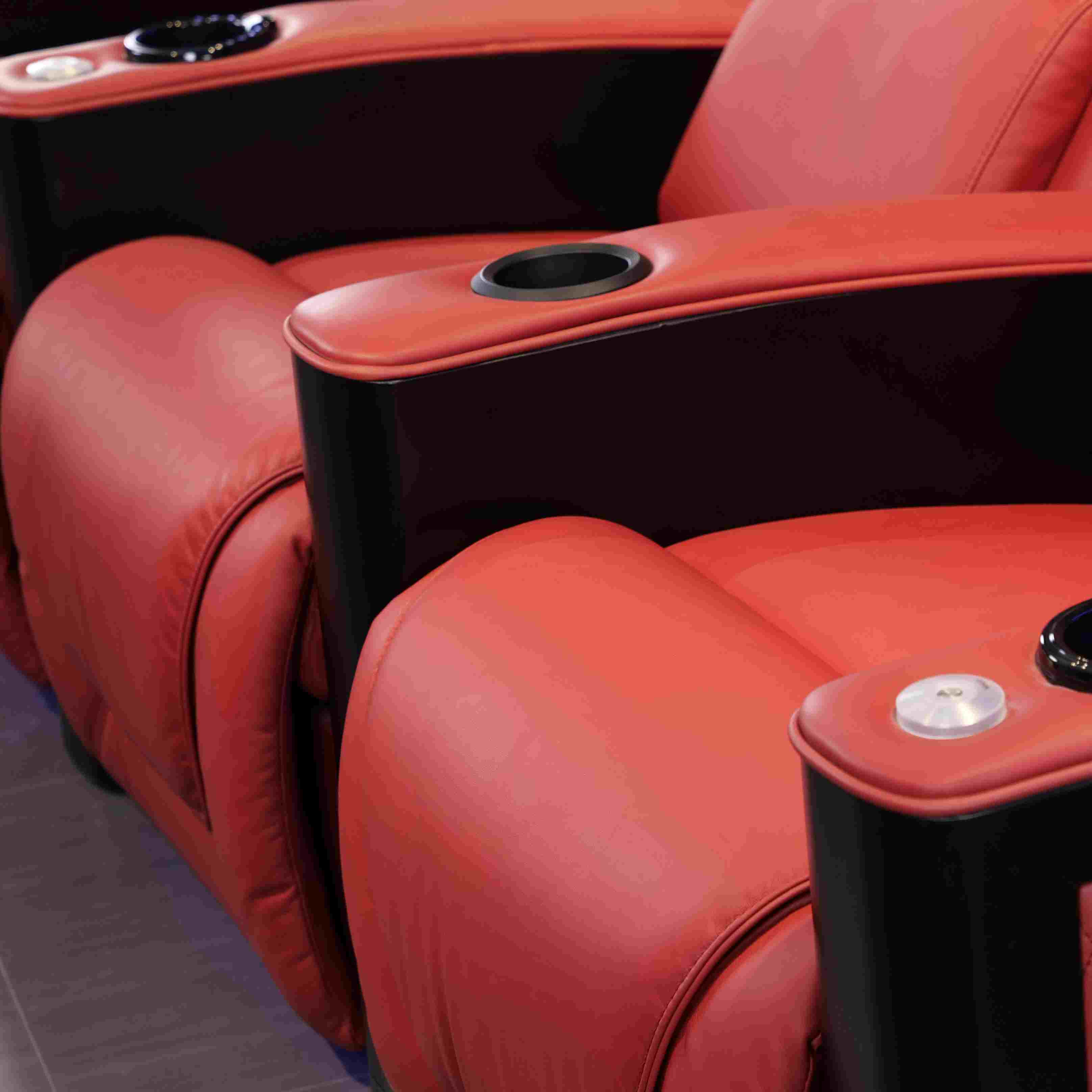 Red movie chair Theatre seat Cinema sofa cover Theatre seat Electric theatre recliner Massage living room sofa