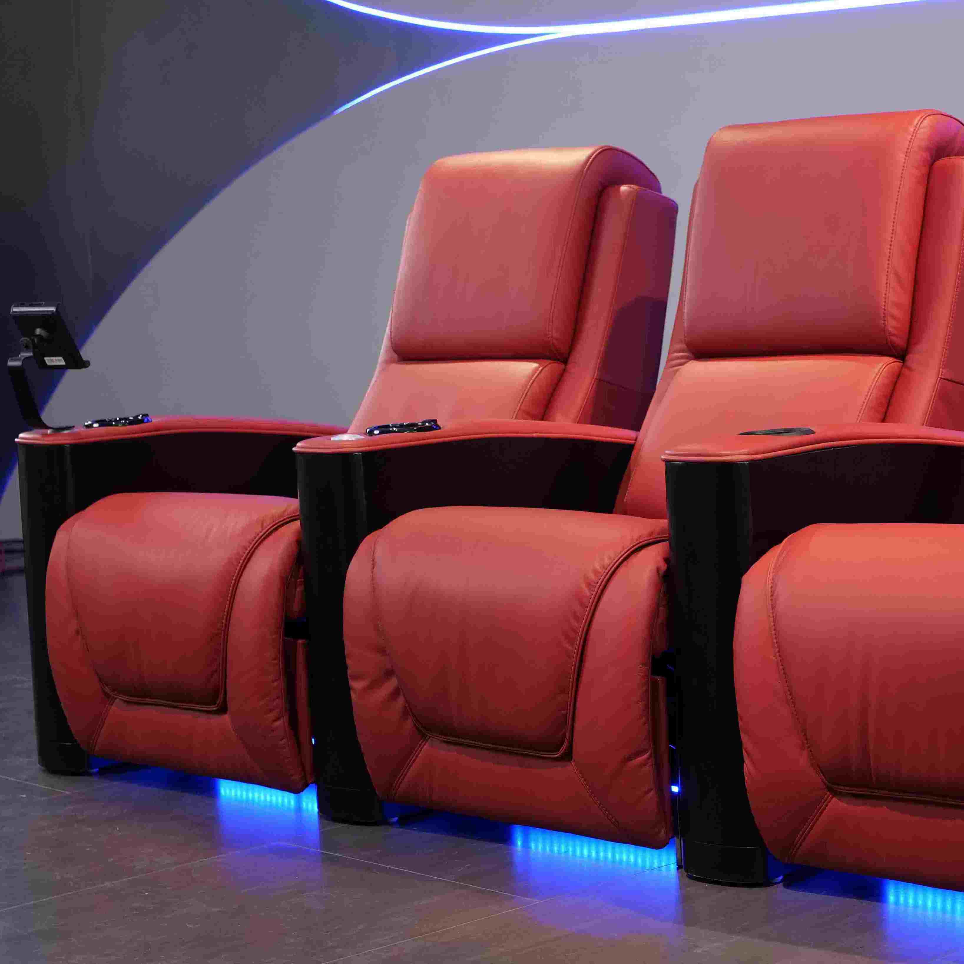 Red movie chair Theatre seat Cinema sofa cover Theatre seat Electric theatre recliner Massage living room sofa