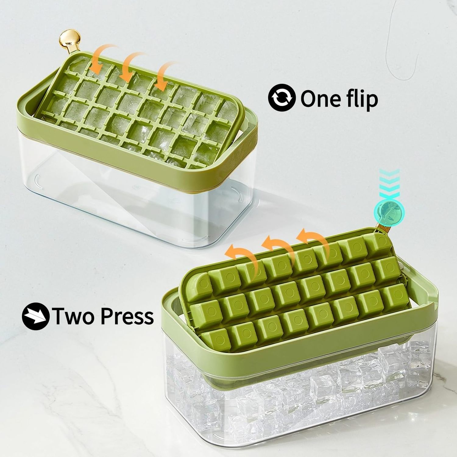 New design Customizable Stackable Reusable Freezer Ice Cube Trays