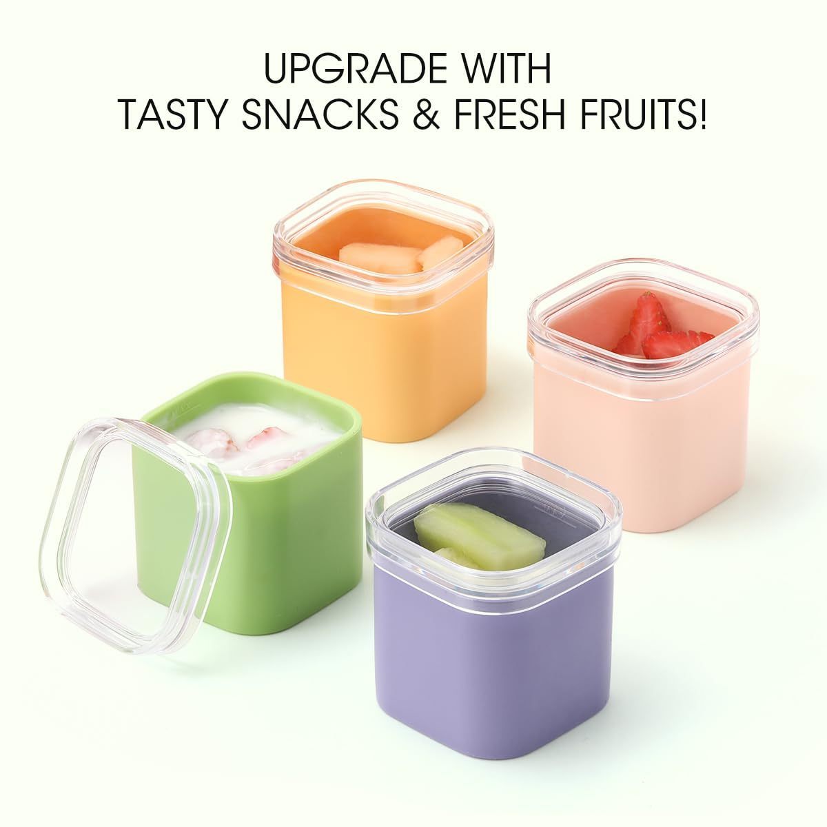 Kids Lunch Box Small Silicone Snack sauce box Container with Lids Snack Condiment Container