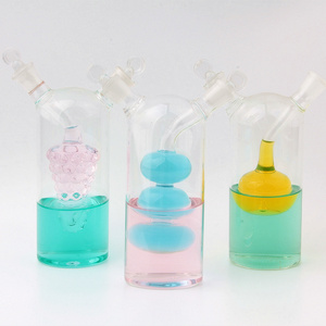 Wholesale High Borosilicate Kitchen Supplies Cruets 350ml double layer sauce oil bottle 2 in 1 vinegar glass Oil Dispenser