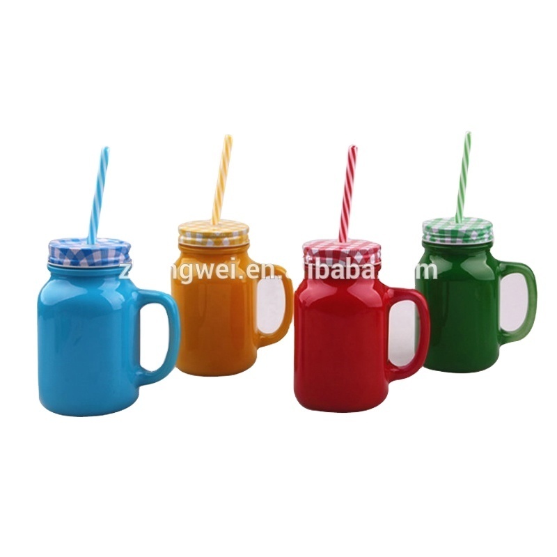 Top seller Cost price factory supply 550ml glass mason jar with tin lid and color spray for beverage