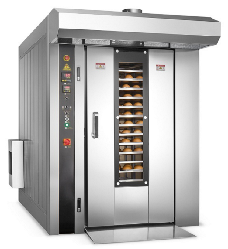 Industrial bread oven kunfa rotary oven machine 12 trays rotating gas rotary oven for bakery baking equipment