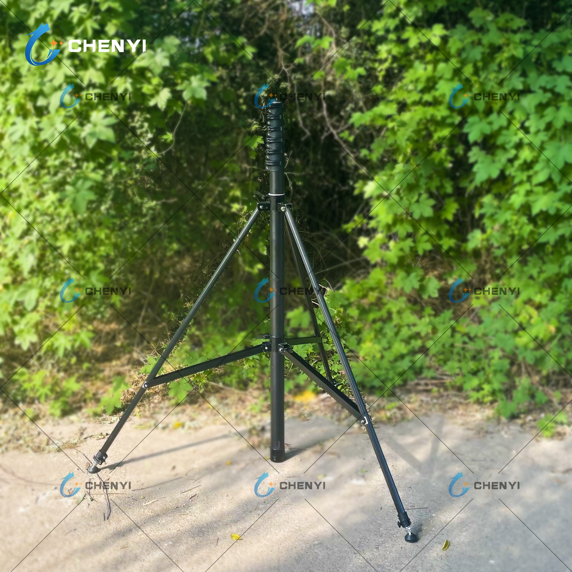 6m 8m 10m pole camera tripod stand carbon fiber telescopic tripod for monitoring sport light with 1/4 mounting