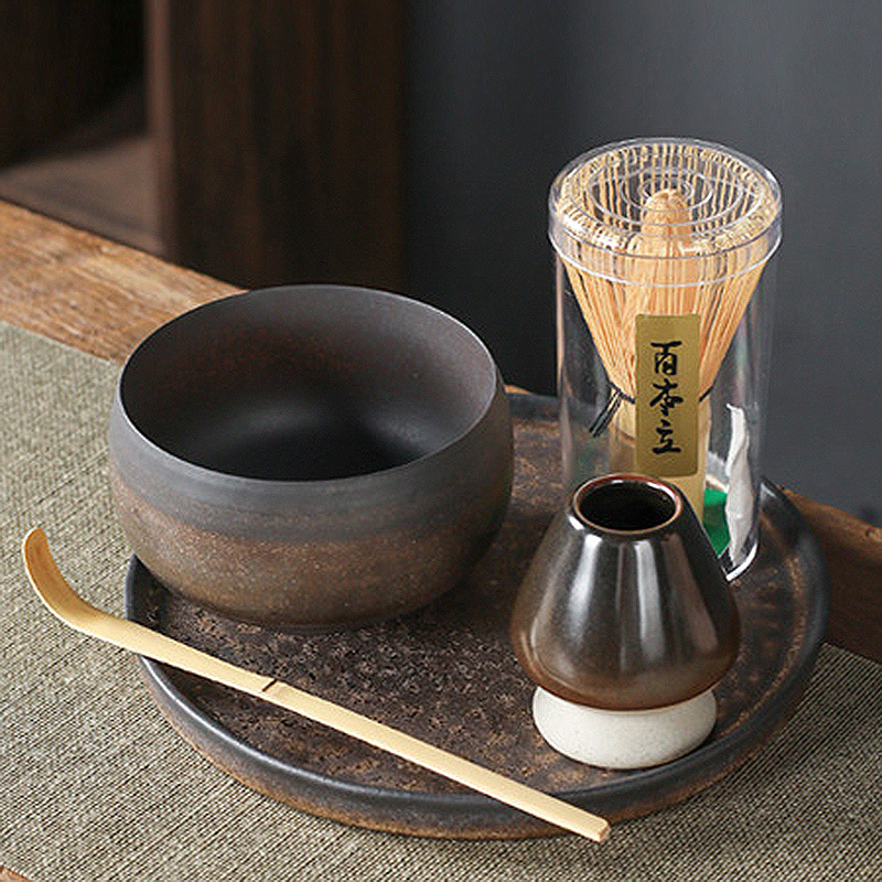 Wholesale Green tea ceremony set Bamboo Matcha Tea Whisk Bowl Matcha Whisk Bamboo Matcha Set with OEM packing for gift