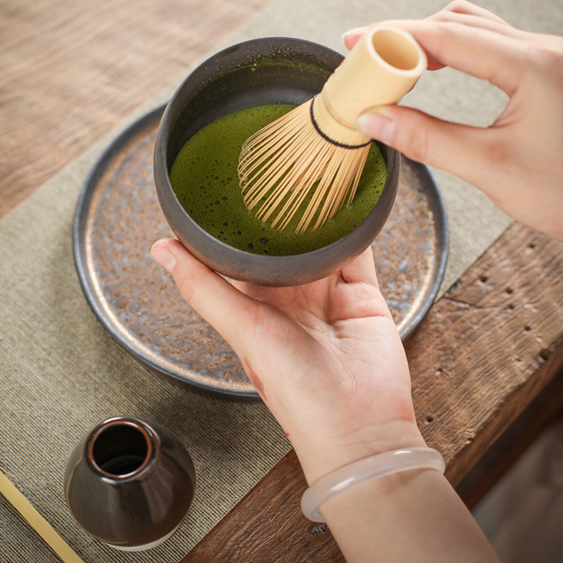 Wholesale Green tea ceremony set Bamboo Matcha Tea Whisk Bowl Matcha Whisk Bamboo Matcha Set with OEM packing for gift