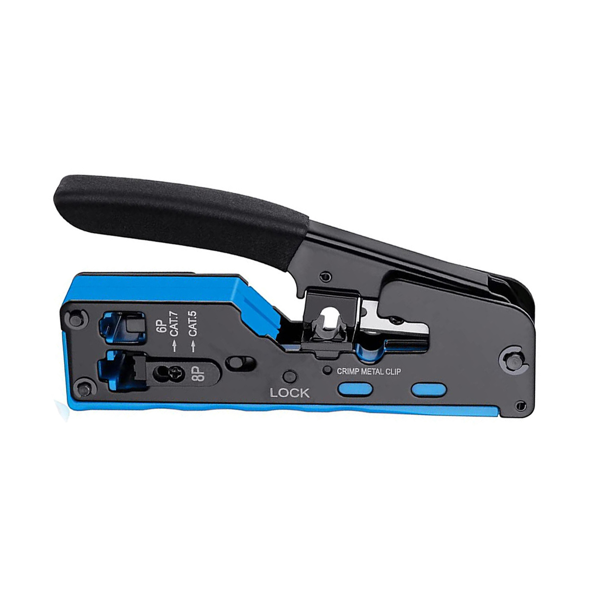 Competitive blue colour  Multi function CAT5 CAT6 CAT7 Crystal head Crimping Tool kit ftth tool cable clamp