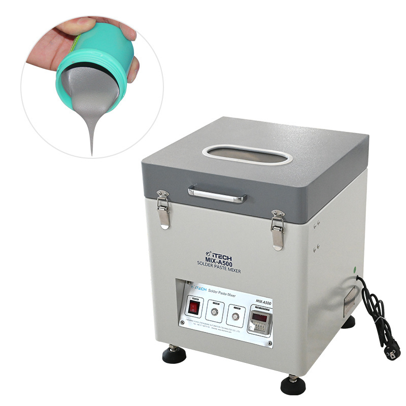 ITECH MIX-A500 SMT Solder Paste Mixer Equipment 500gx2 High Speed Pcb Solder Paste Mixing Machine For Smt Pcb Production Line