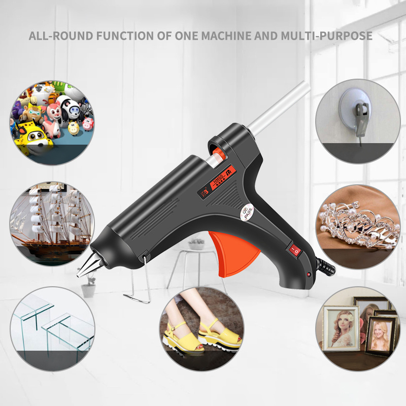 HB-HM20 Hot Melt Glue Gun 20W/60W/150W DIY Handmade Tools High Quality Aluminum Nozzle Mini Hot Melt Gun With 10pcs Glue Stick