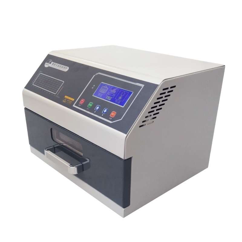 700W small mini precise lead free reflow oven infrared heating hot wind reflow oven ZB2015HL for smt small welding