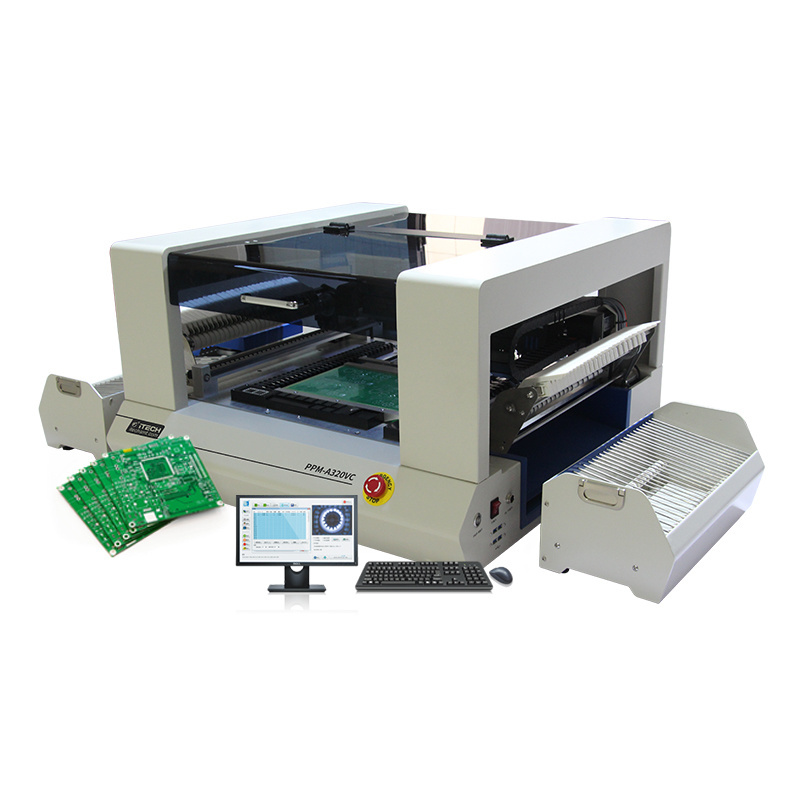 Electronics Production Machinery 2 Heads Pcb Making Machine Desktop Chips Mounter SMT Production Line Pick And Place Machine Smd