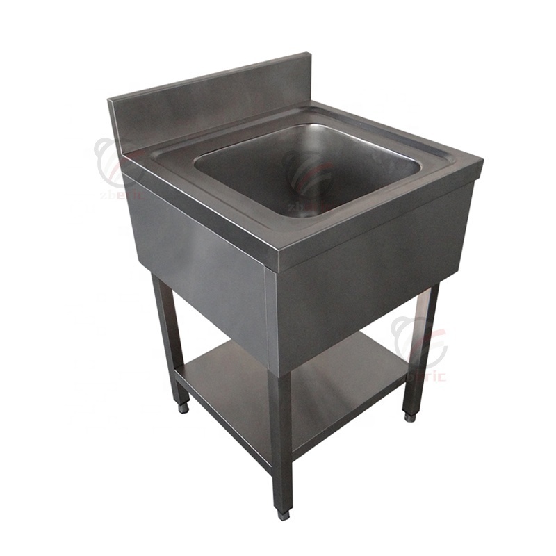 Commercial Hotel Restaurant 201 304 Single Bowl Stainless Steel Handmade Kitchen Sink