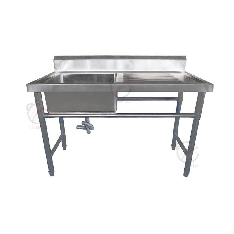 Standard Sizes Custom Made Cheap 201 stainless steel kitchen utility sink table