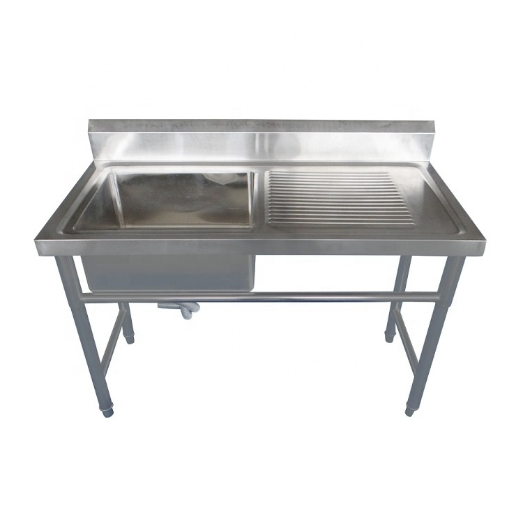 Standard Sizes Custom Made Cheap 201 stainless steel kitchen utility sink table