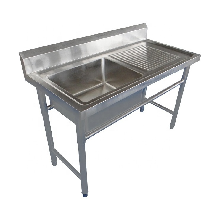 Standard Sizes Custom Made Cheap 201 stainless steel kitchen utility sink table