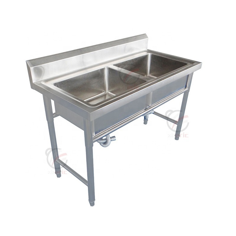 Free Standing Restaurant Industrial Kitchen Sink Commercial Stainless Steel Washing Sink