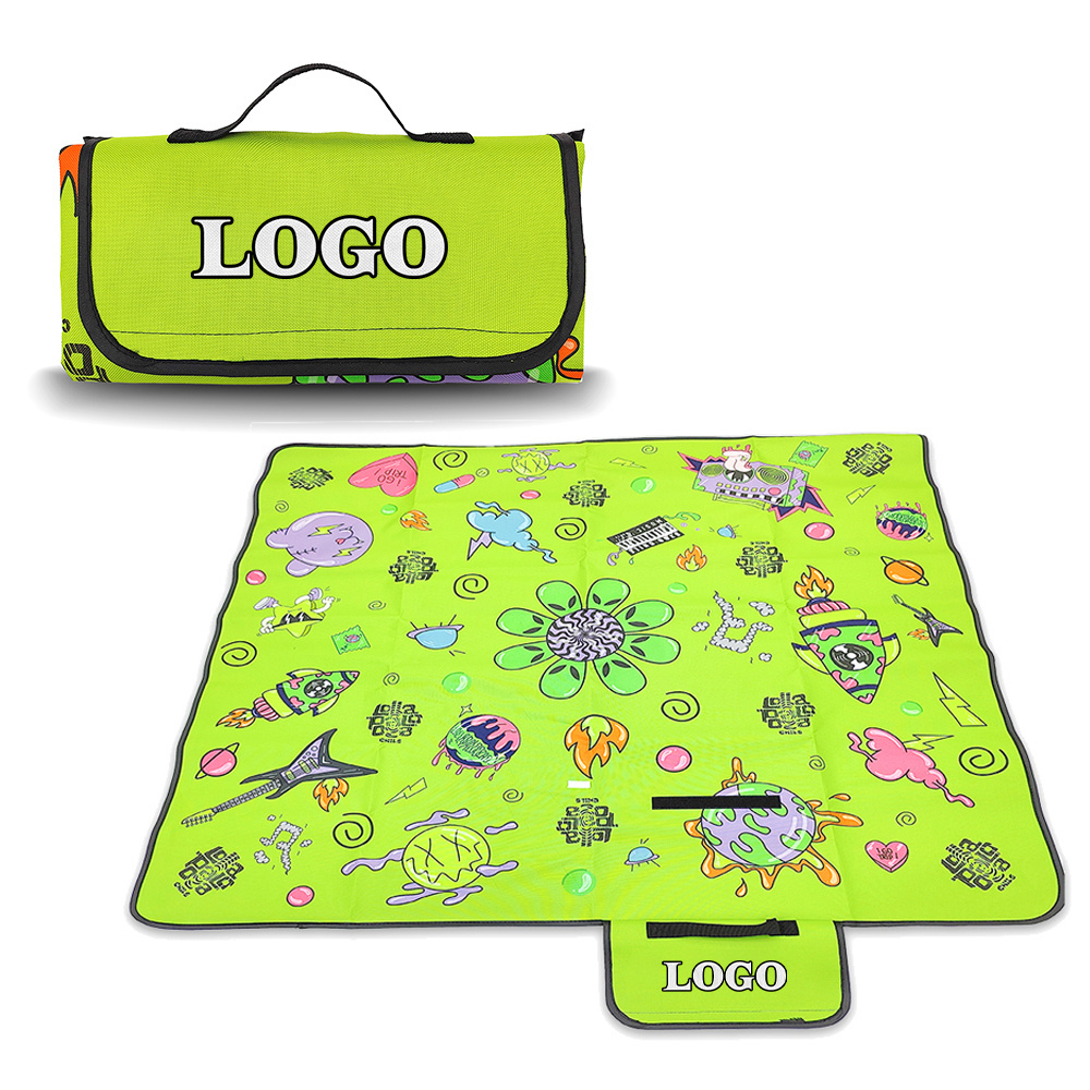 Good Price Custom Design Picknick Waterproof Picnic Blanket Portable Foldable Recycle Beach Mat For Outdoor Activities