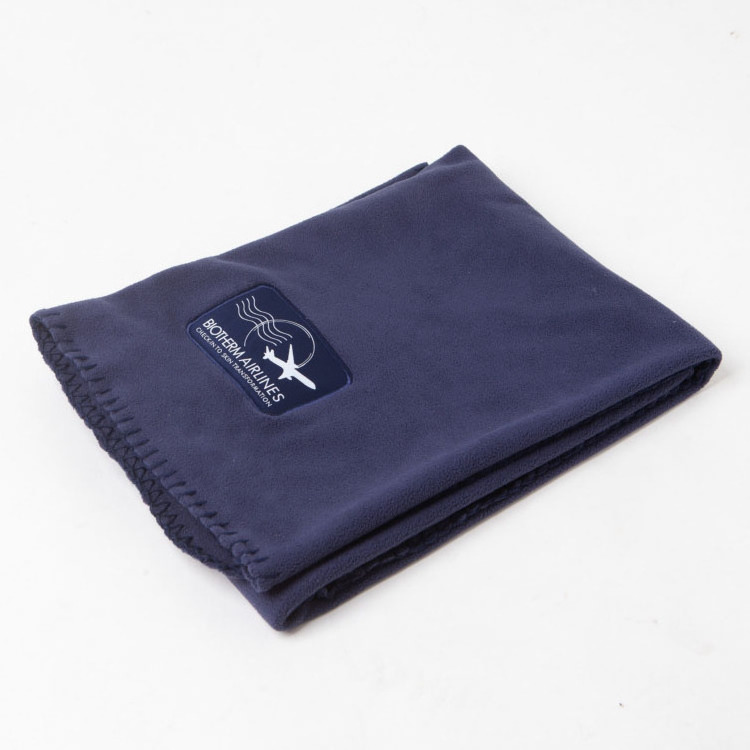 100% Polyester Airplane Blanket Polar Fleece Airline Blanket Custom Logo Airline Blanket