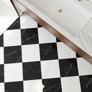 Black and white checkerboard bathroom tiles retro black and white matte jazzy white tiles porcelain floor tiles