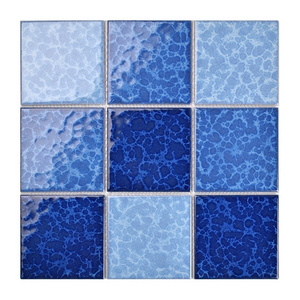 Indonesia Green 4X4 Inches square mosaic Shuangou Pool Tile Porcelain Mosaic Tile Supplier Factory Mosaic For Pool Tile