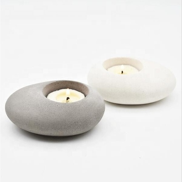 Nicole Oval Concrete Candle Holder Molds Wedding Decoration Crafts Concrete Planter Candlestick Molds