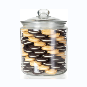 Wide Mouth Round 1 Gallon Glass Cookie Food Pasta Storage Jar With Airtight Glass Lid