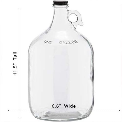 High Quality Factory Price 1 Gallon Glass Jar Water Jug Carboy With Black Lid