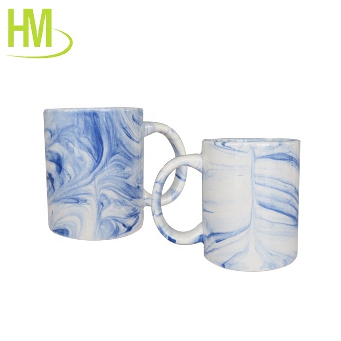 High Quality 15 oz 450 ml Customization Sublimation Marble Texture Ceramic Eco Coffee Mug