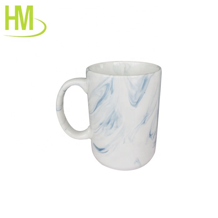 High Quality 15 oz 450 ml Customization Sublimation Marble Texture Ceramic Eco Coffee Mug