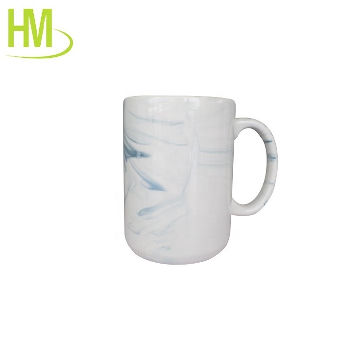 High Quality 15 oz 450 ml Customization Sublimation Marble Texture Ceramic Eco Coffee Mug