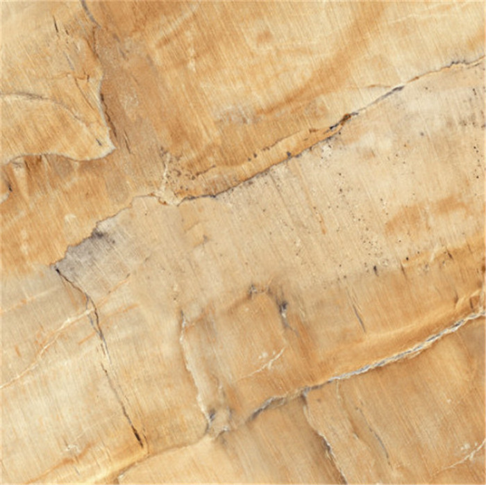 Good prices golden color wood grain effect ceramic floor tiles in Foshan Fair