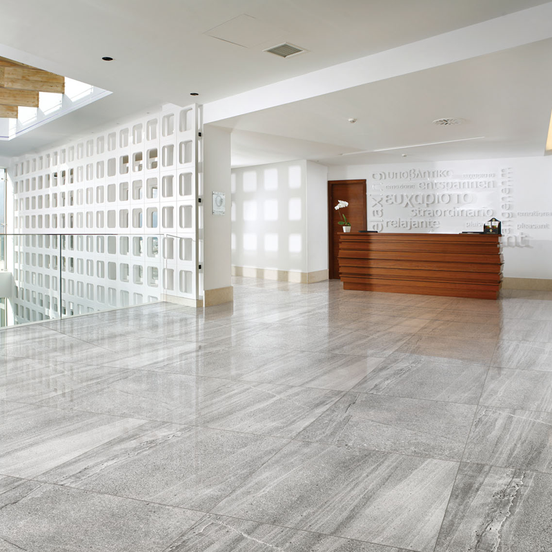 Hot Sale Polished Concrete Look Porcelain Tiles with 600 X 600mm Glazed Tiles Indoor and Outdoor interior Tiles 69505