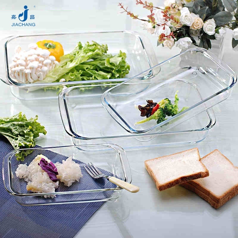 3.5L large transparent heat resistant microwave oven glass plate for baking