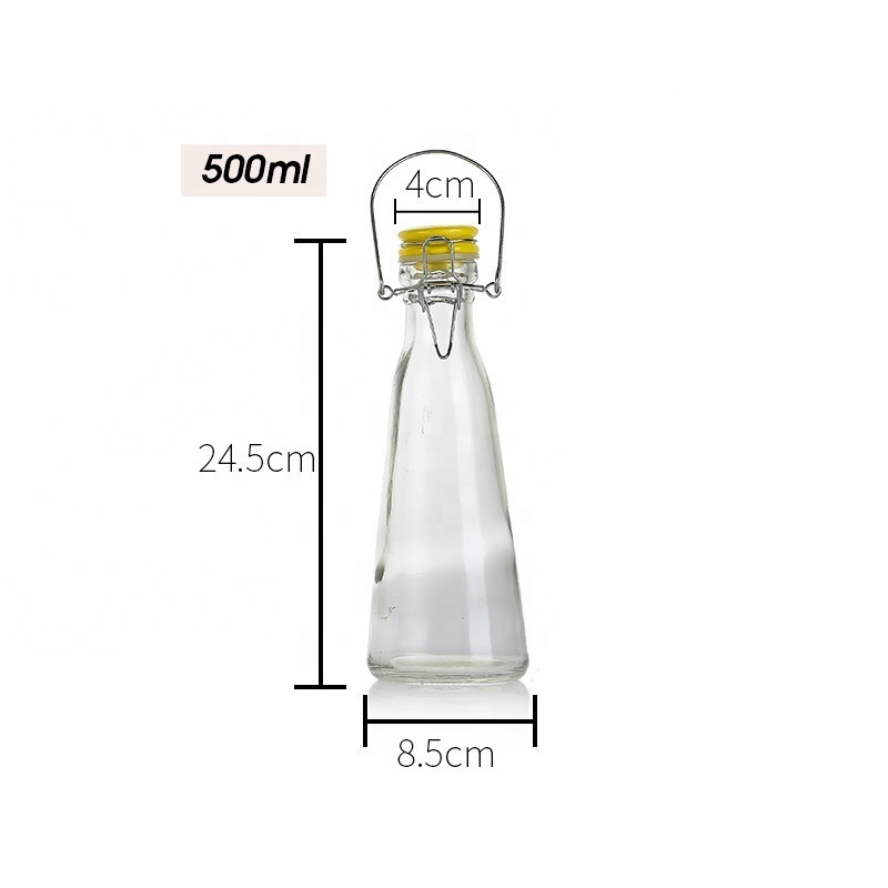 1L frosted decoration glass juice milk bottle TY50