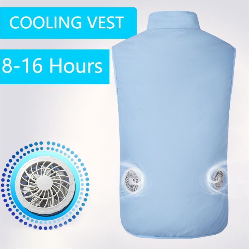 Construction Outdoor Work Suit Dual Fan Cooling Vest Permeability Fan Air Conditioning Cooling Vest For Men Women