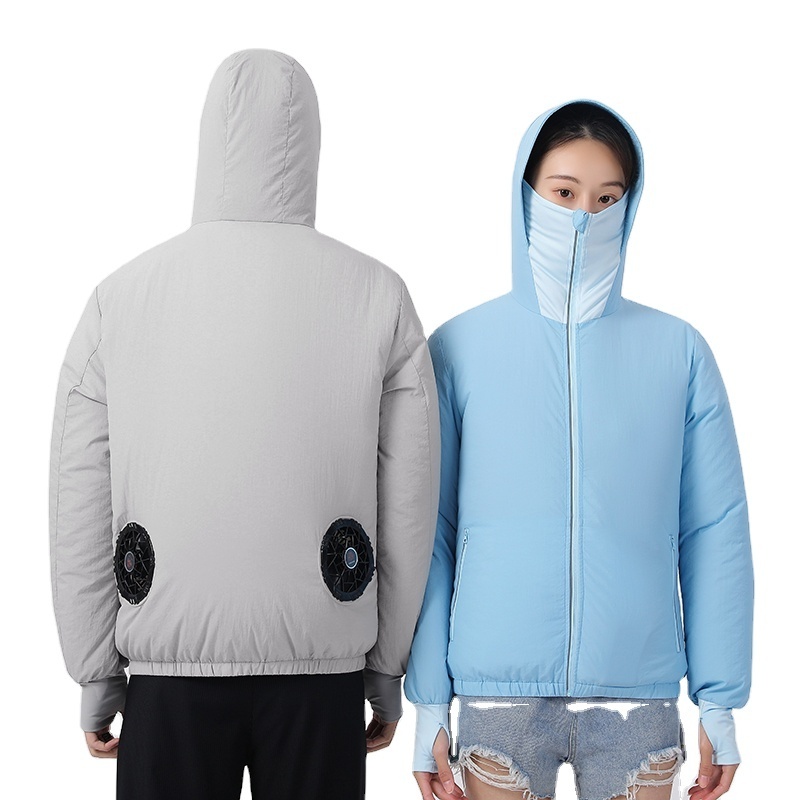 Summer Working Clothes 5v Usb Cooling Jacket Air Conditioner Jacket Uv Resistant Cooling Ac Fan Jacket