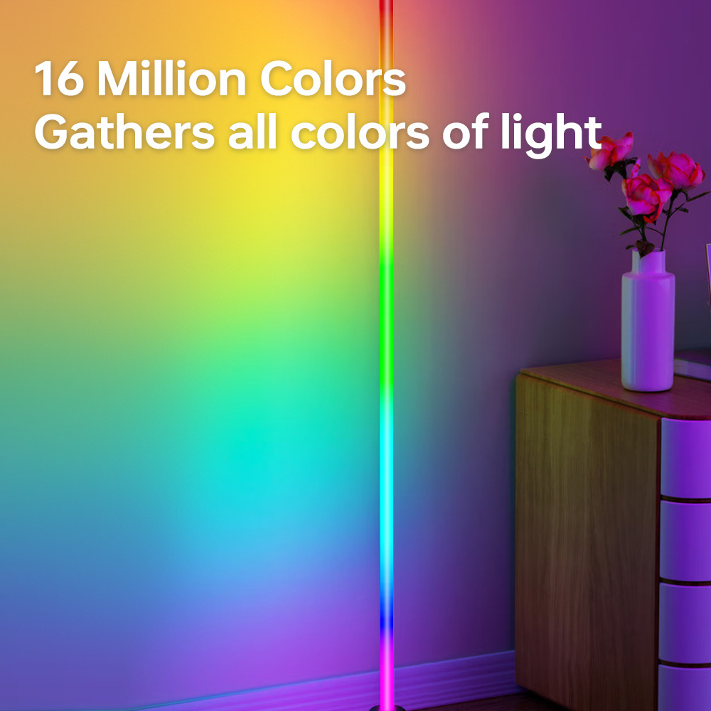 Atmosphere Smart Led Floor Lamp Modern Design Led RGB Corner Floor Lamp Lights for Living Room sound activated