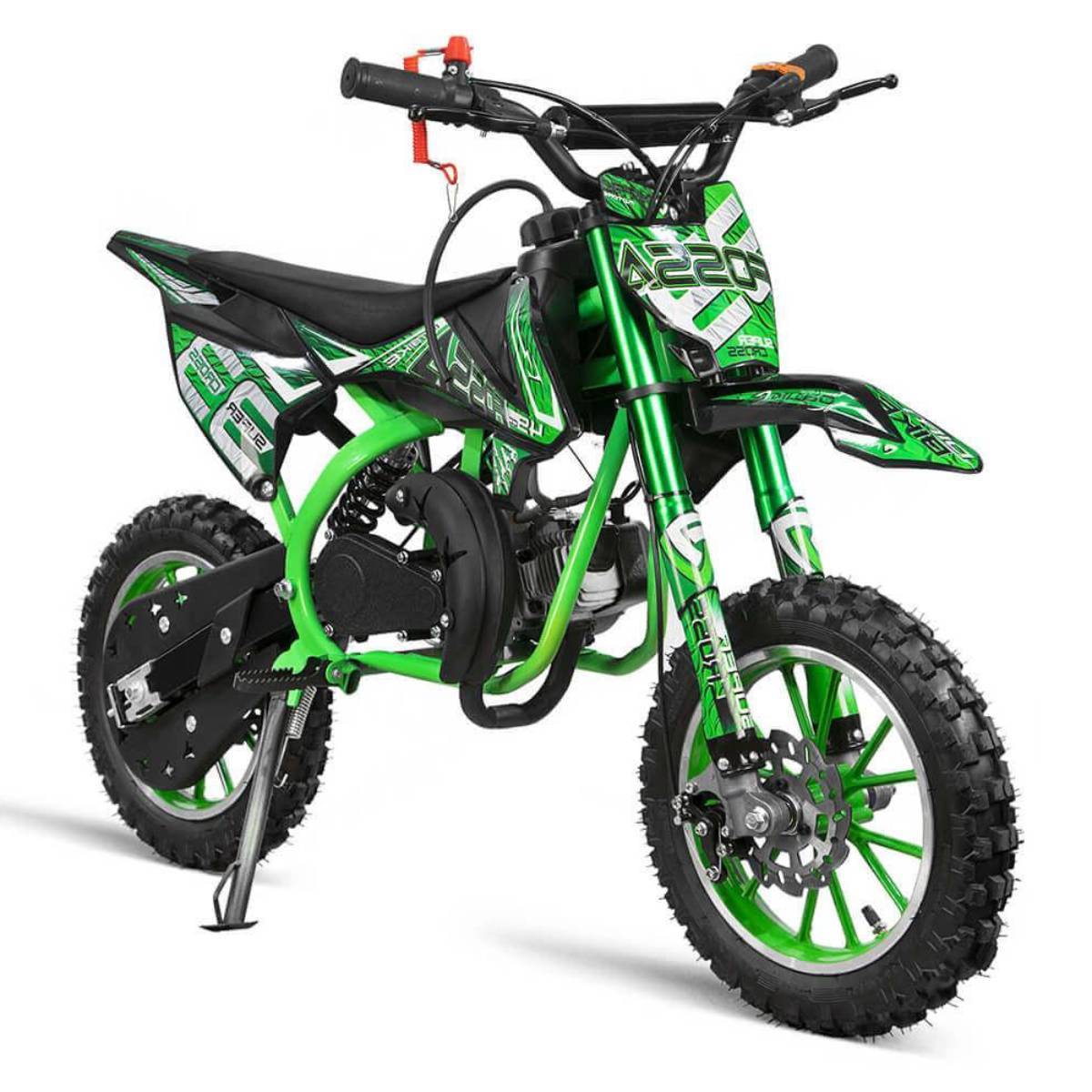 Motorcycles 2 Stroke 10-Inch l Gasoline Wheels 49cc Air Cool Engine with Electric Start Off Road Dirt bike for Children