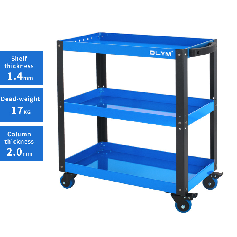 Hot selling three shelf tool trolley cabinet car repair tools cart storage