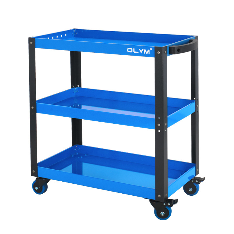 Hot selling three shelf tool trolley cabinet car repair tools cart storage