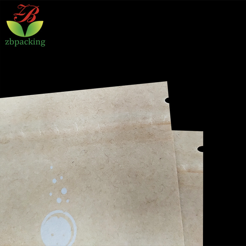 Wholesale Small Bags Custom Printing Kraft Paper Sachet for Samples Cosmetics Packaging bags