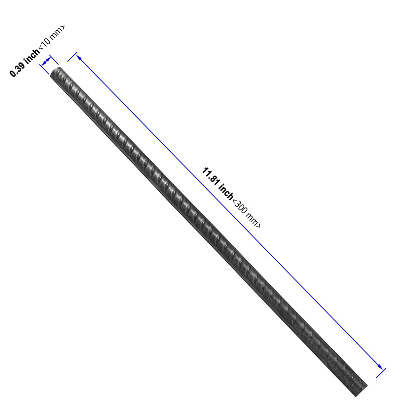 Fiberglass Steel Reinforcing Bars Heavy Duty Hook Ground Anchors Stakes, Straight Metal Stakes for Concrete Forming