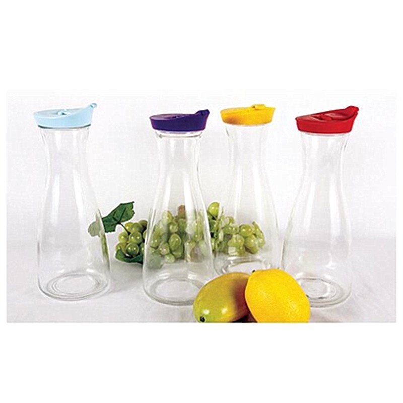 1000ml Glass Beverage Bottles with  Screw Lid 1 Liter Glass Juice Bottle