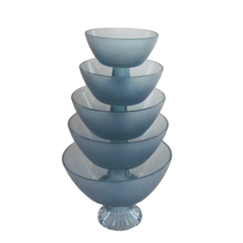 Glass Pedestal  Home Christmas Decor Grey Blue  Votive Bowl Candle Holders Pillar Candle Holder Floating Candle Holder