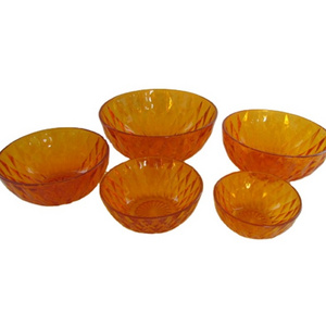 Orange Glass Tea Light Holders  Color Bowl Home Decor Votive Candle Holders Pillar Candle Holder