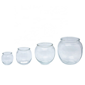 Modern Style Multi Size Glass Vase For Home Decor Ball Shape Clear Glass Vase for Flower Arrangements